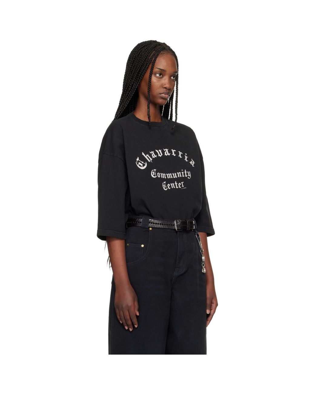 Willy Chavarria Black 'Chavarria Community Center' Buffalo T-Shirt