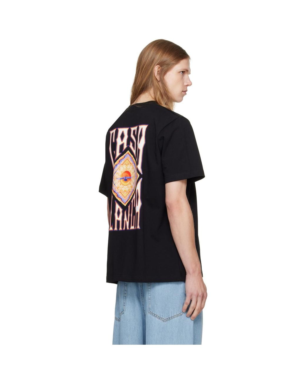 Casablanca Black Hermons Mirage Classic T-Shirt for men