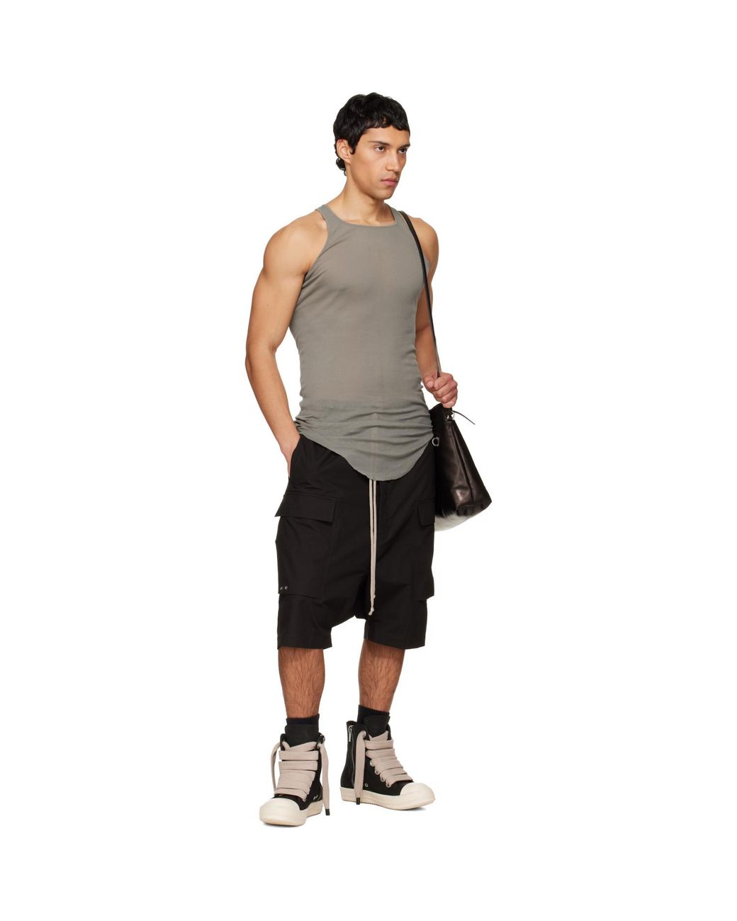 Rick Owens Black Temple Pods Cargo Shorts for men