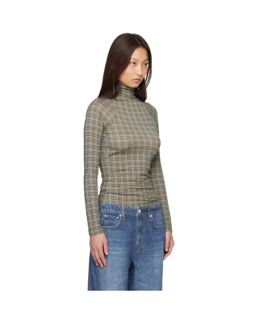 Rag & Bone Gray Shaw Jersey Turtleneck