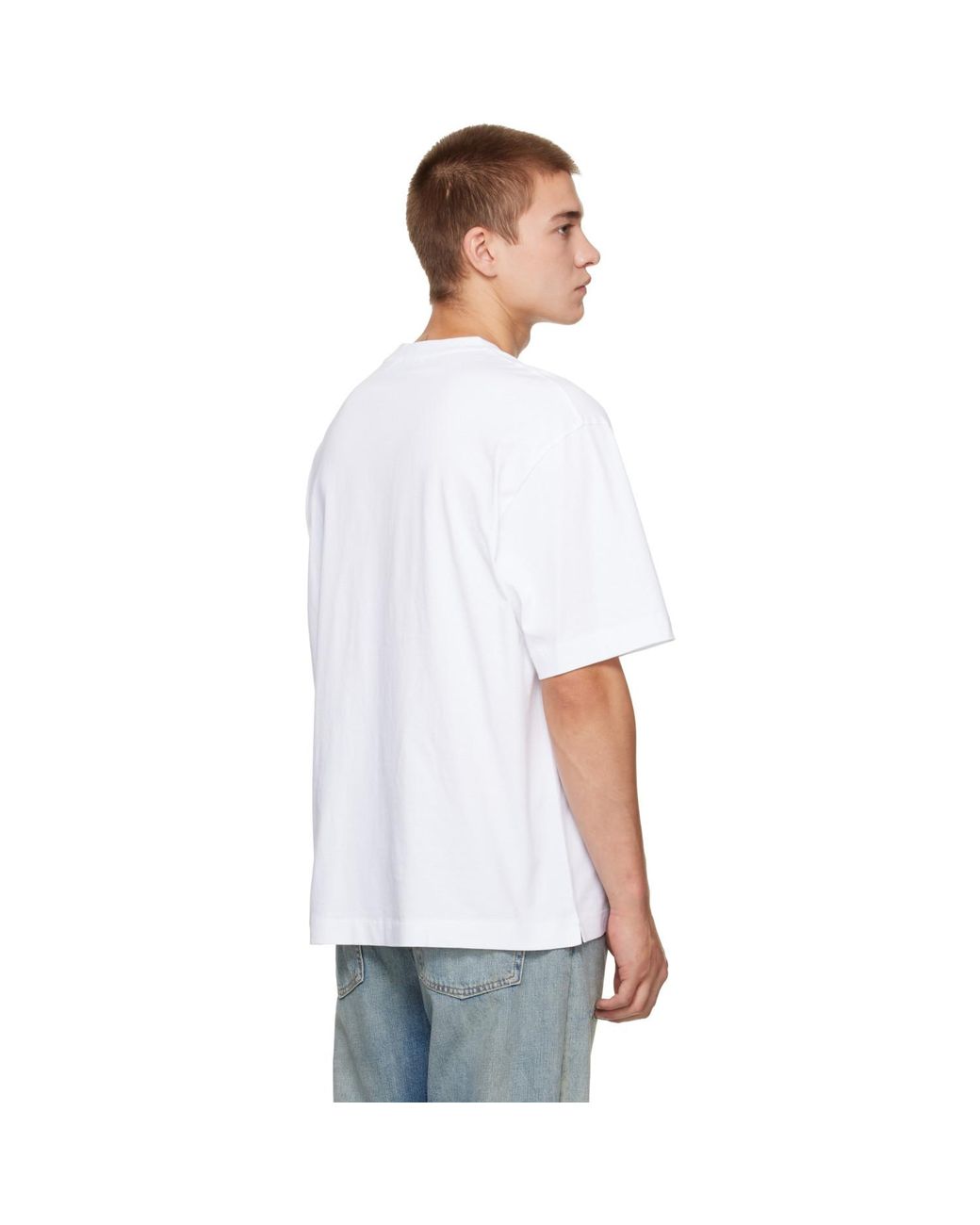 Off-White c/o Virgil Abloh White Paisley Label Skate S/S T-Shirt for men