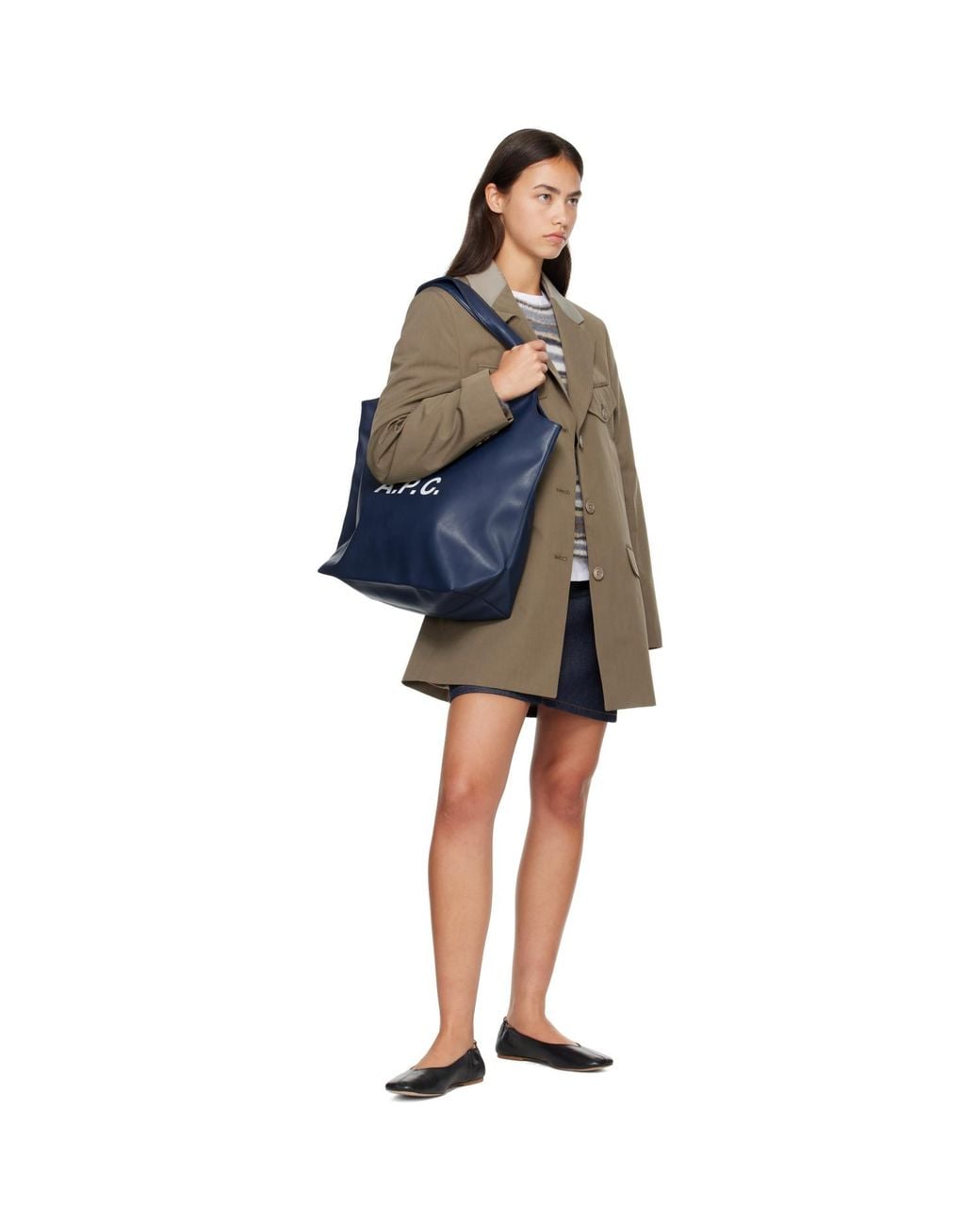 A.P.C. Blue Ninon Tote