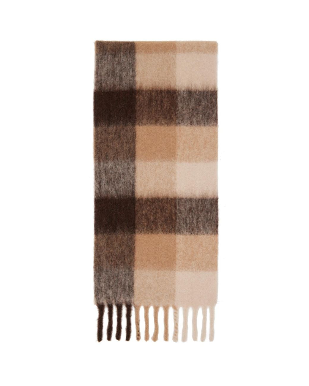 Paul Smith Brown Brushed Check Scarf for men