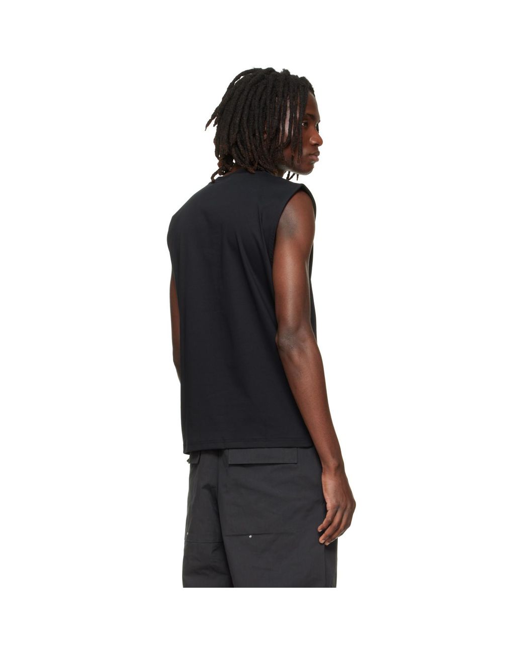 HELIOT EMIL Black Astrape Tank Top for men