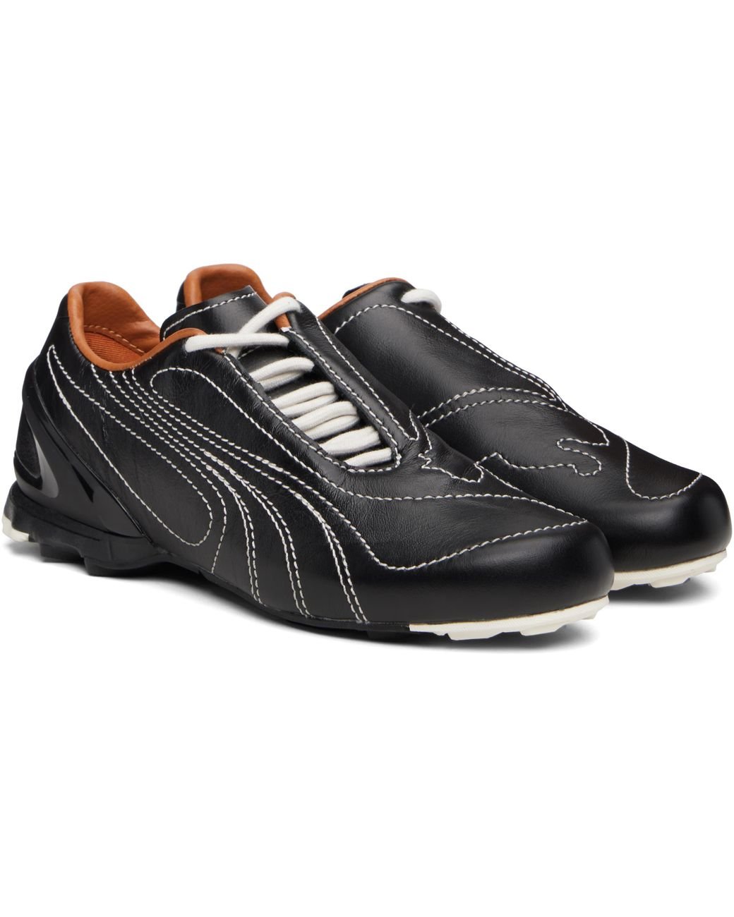 PUMA VS-1 レザースニーカー メンズ PUMA Ssense限定 ブラック Vs-1 レザースニーカー