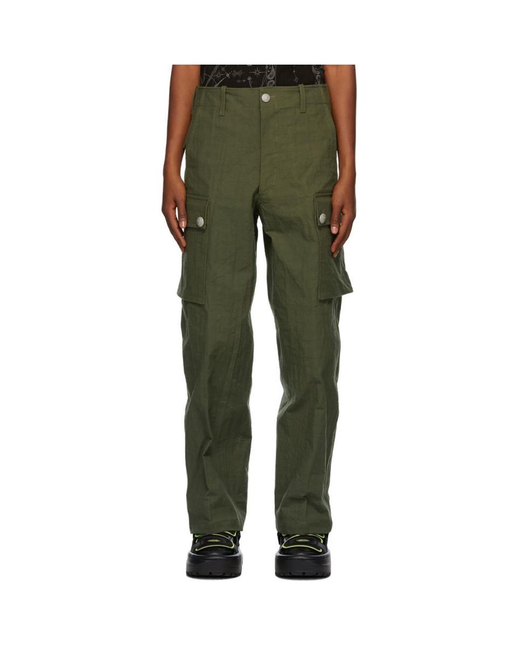 Sankuanz Synthetic Green Ripstop Cargo Pants for Men - Lyst