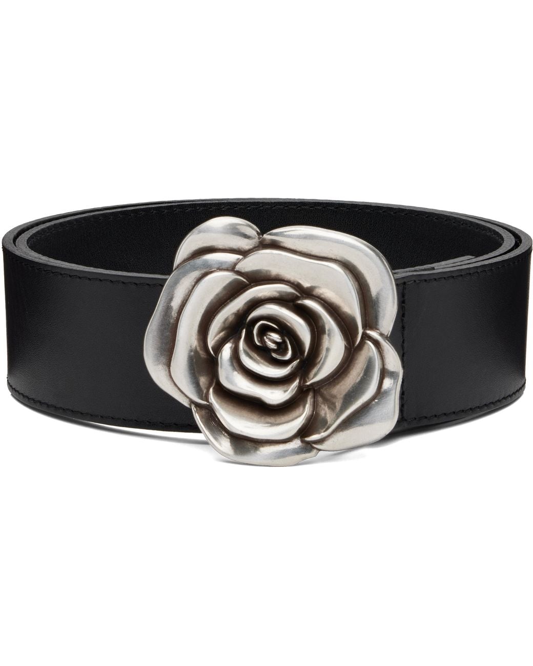 Ernest W. Baker Rose Buckle Belt in Black for Men | Lyst