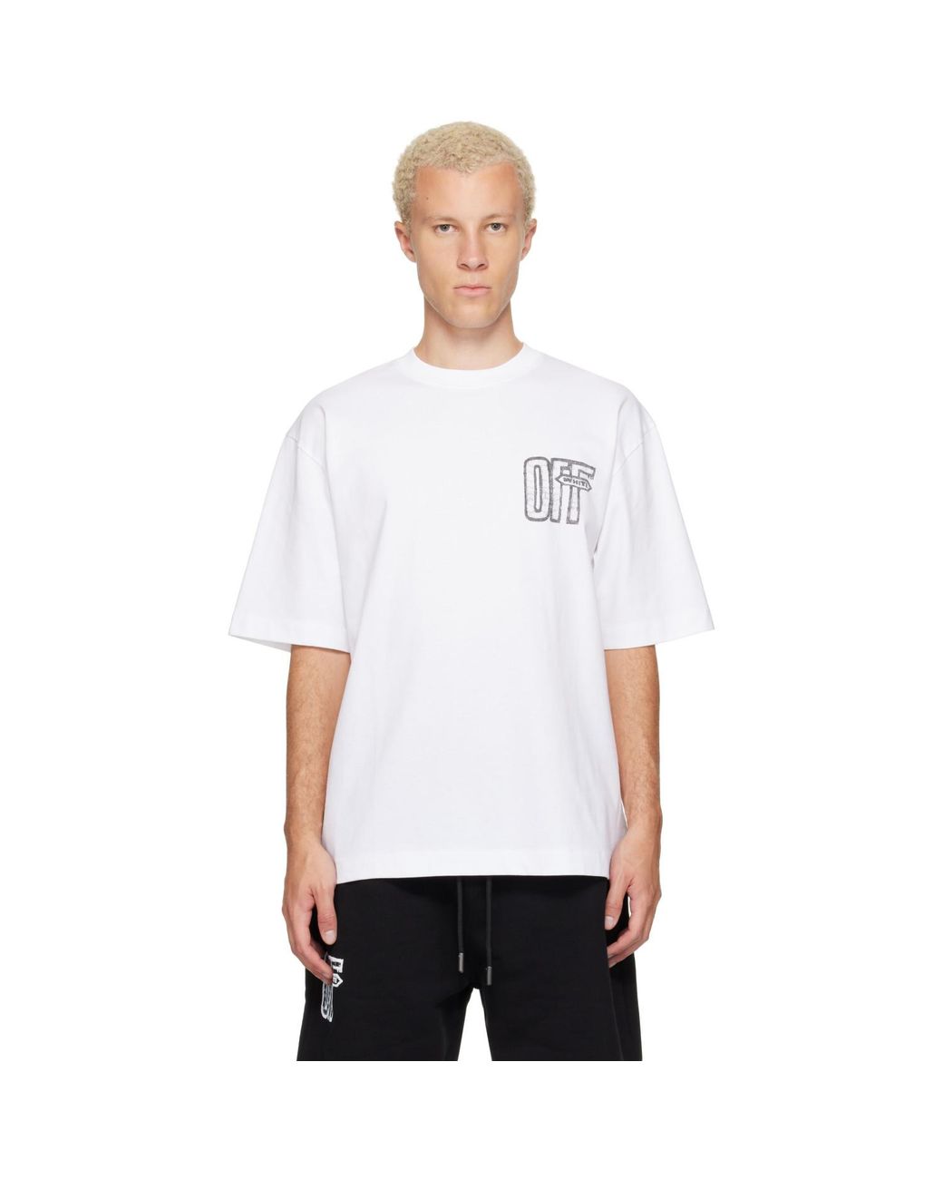 Off-White c/o Virgil Abloh White Motion Arrow Skate T-Shirt for men