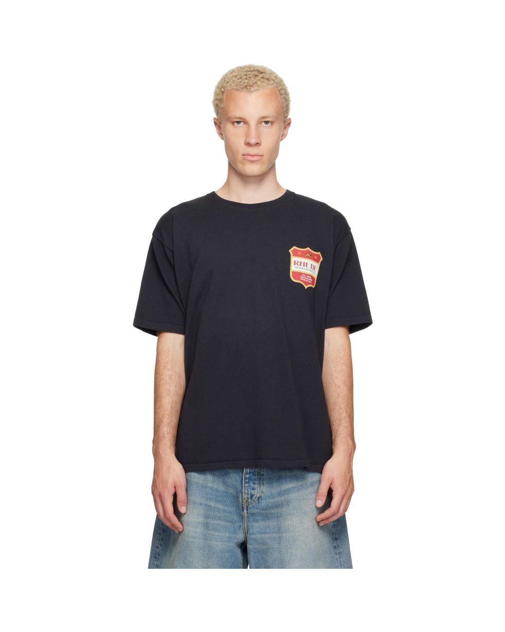 Rhude Black Filtaro T-Shirt for men
