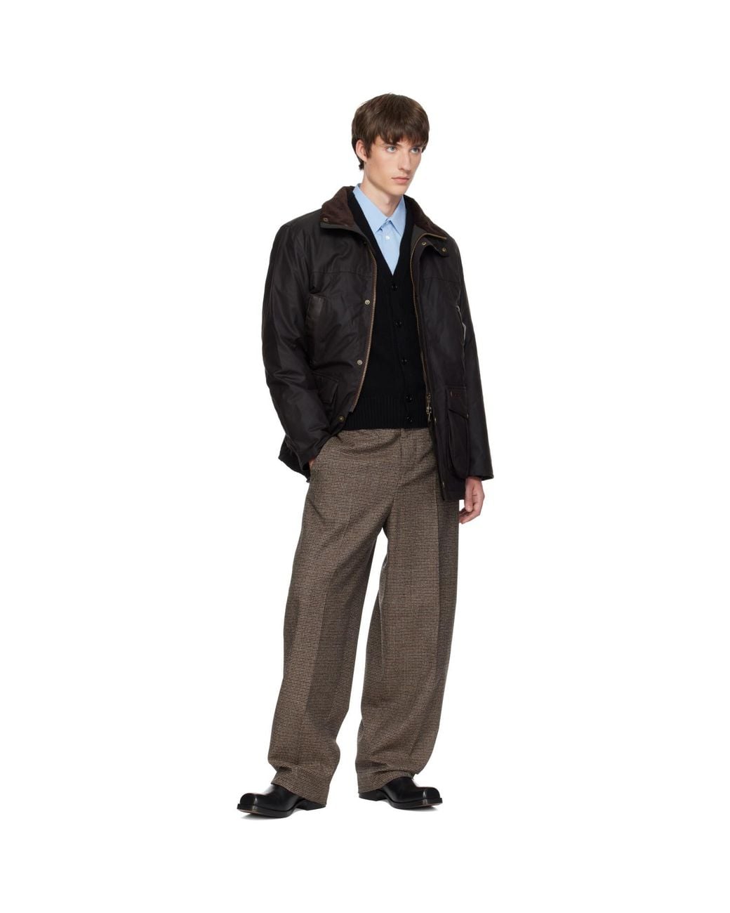 Barbour Black Sandale Waxed Jacket for men