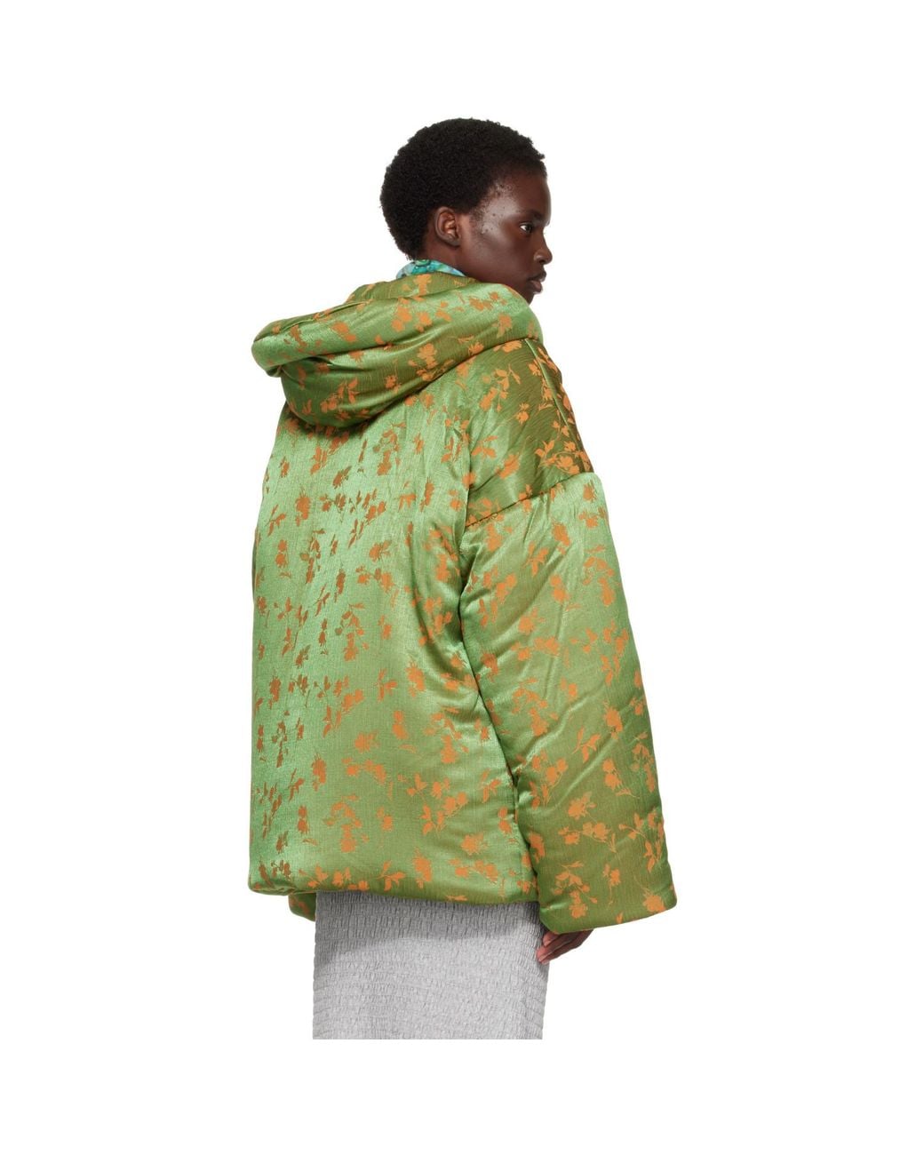 Dries Van Noten Green Floral Jacket