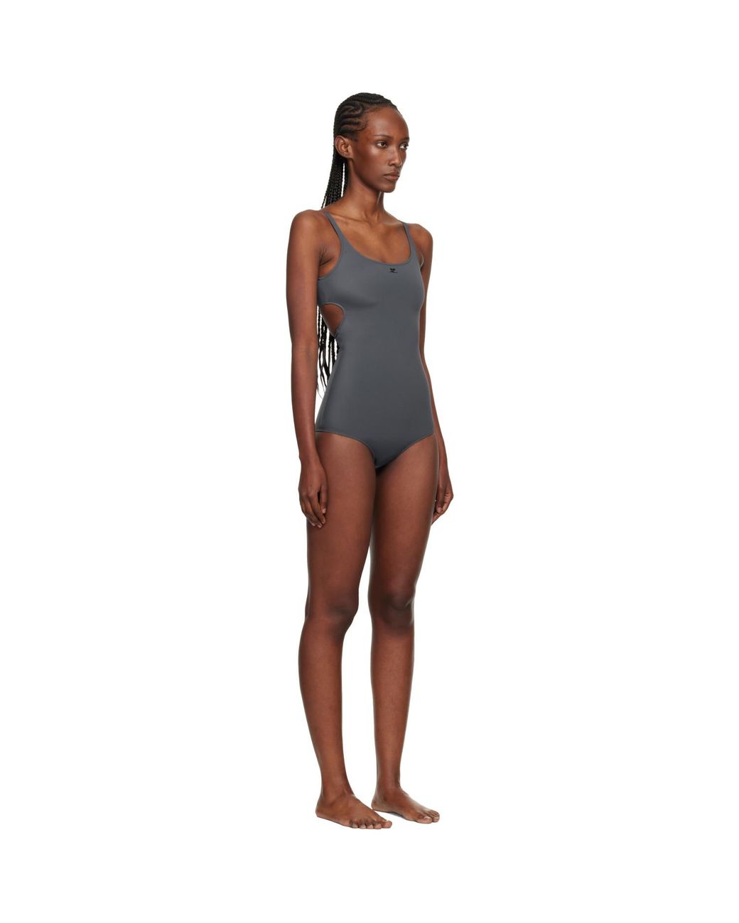 Courreges Black Cut-Out Swimsuit