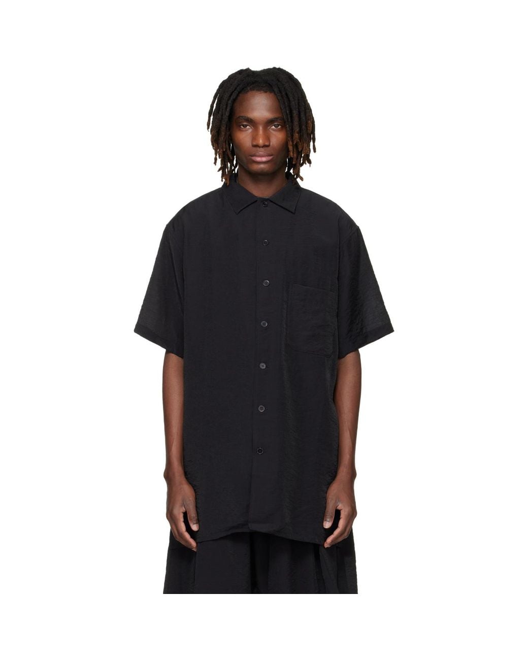 Y-3 Black Short Sleeve Shirt for men