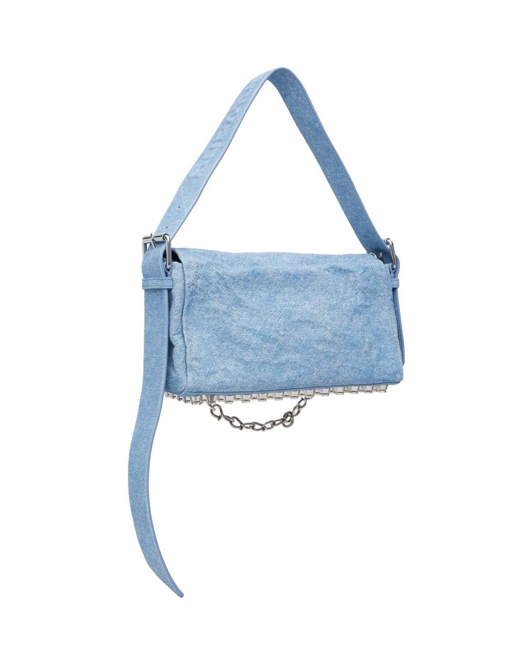 Alexander Wang Blue Denim Ricco Medium Flap Bag