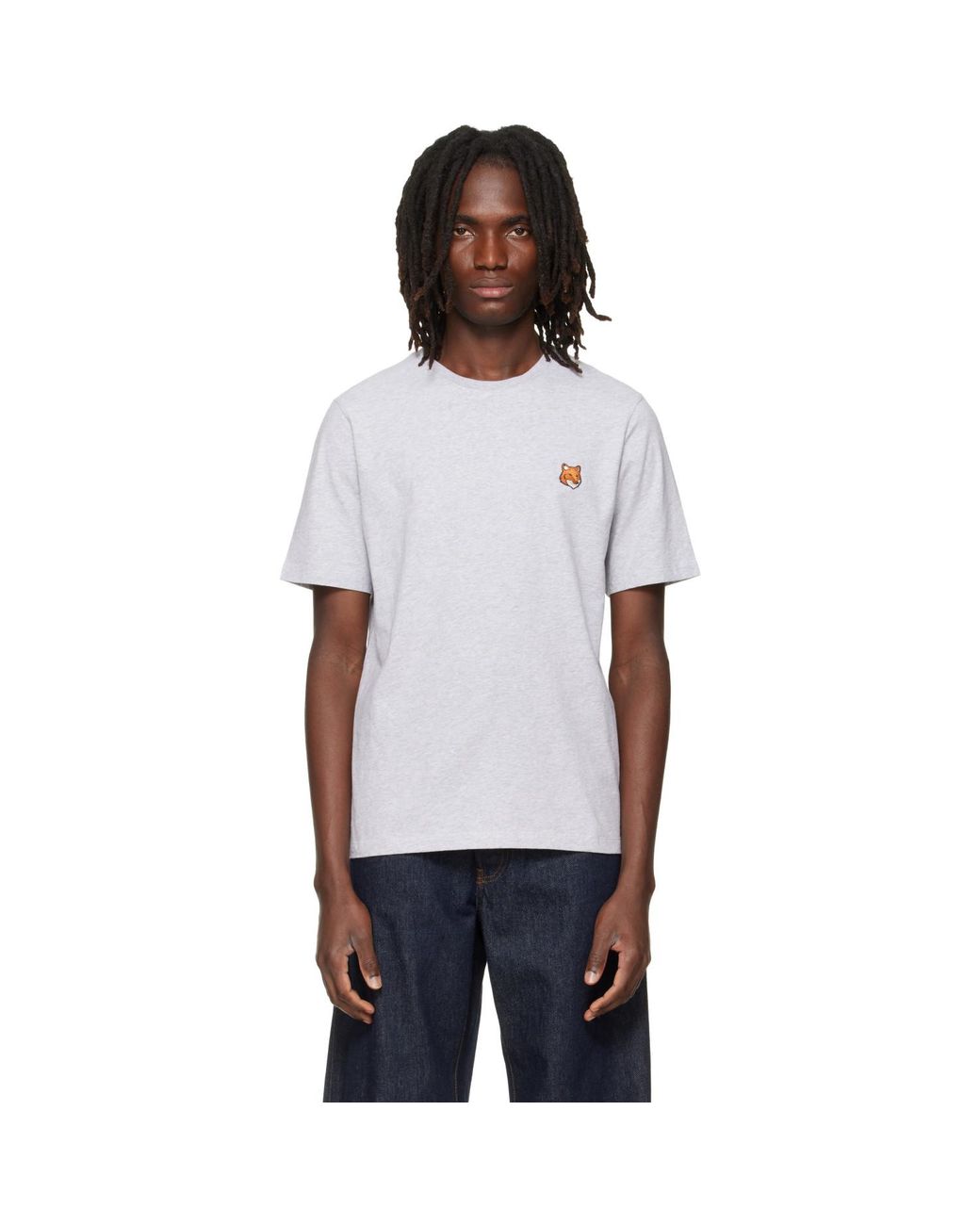 Maison Kitsuné White Fox Head Regular T-Shirt for men