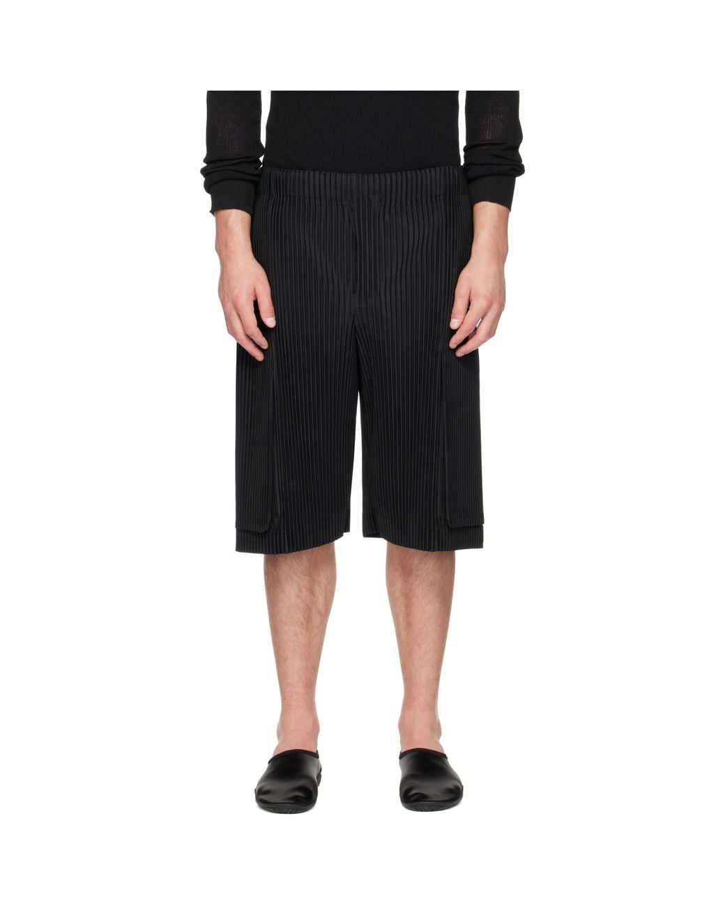 Homme Plissé Issey Miyake Black Monthly Colors September Shorts for men