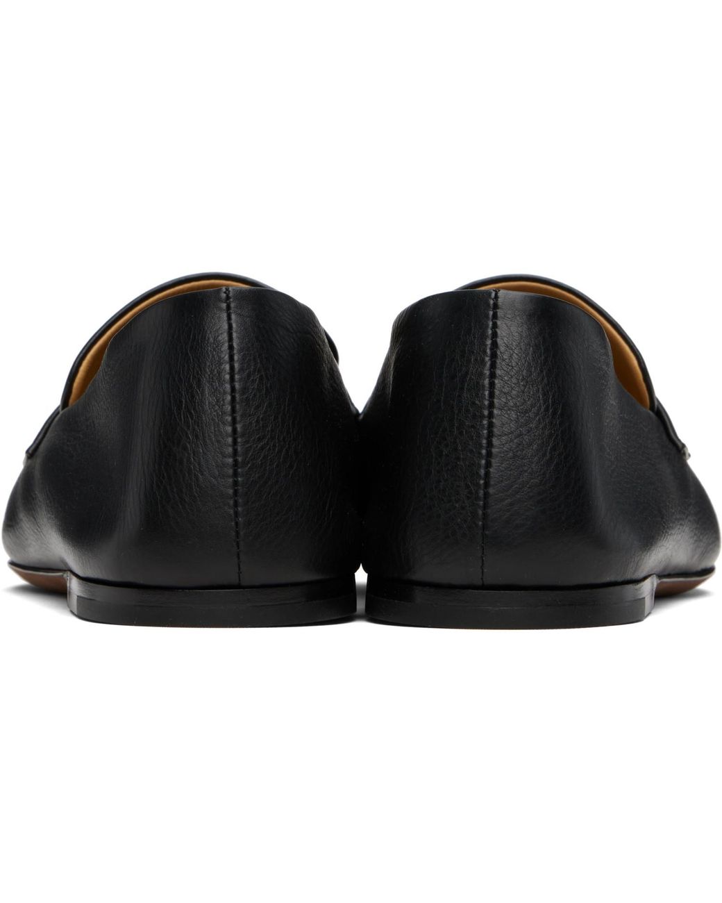 The Row Black Square Loafers