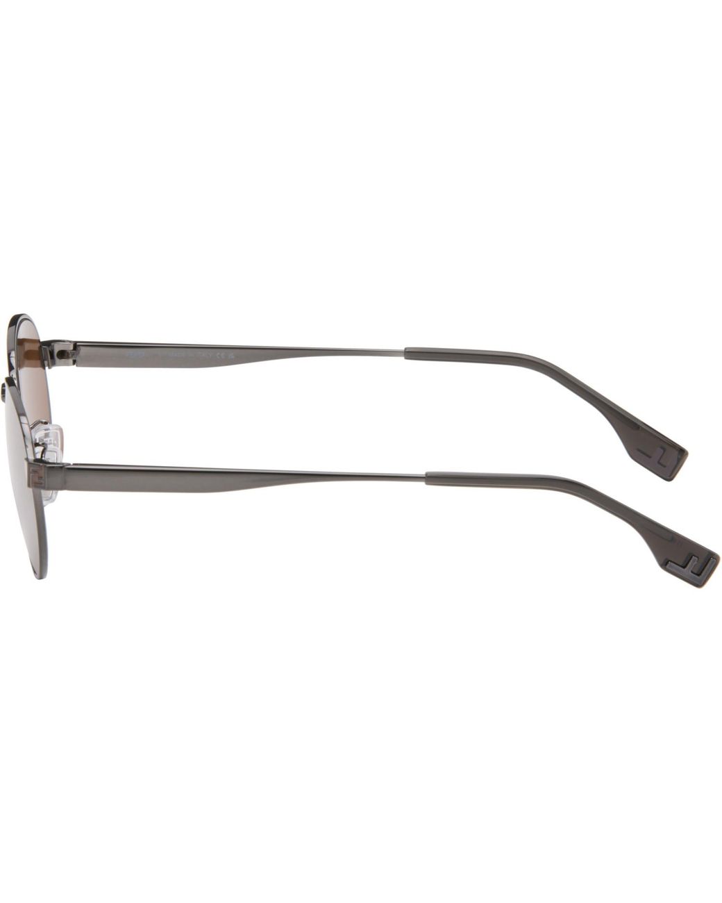 Fendi Brown Gunmetal Sky' Sunglasses for men
