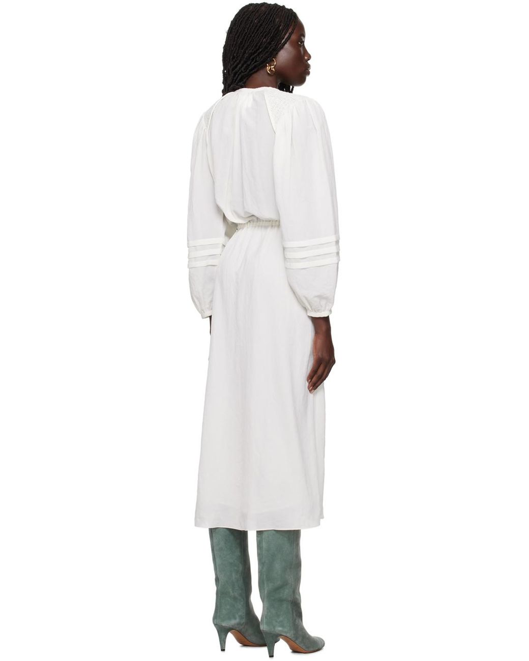 Isabel Marant Black Off- Lydia Midi Dress