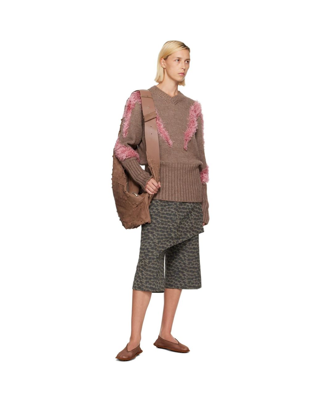 Kiko Kostadinov Gray Linnet Wrap Culottes Shorts
