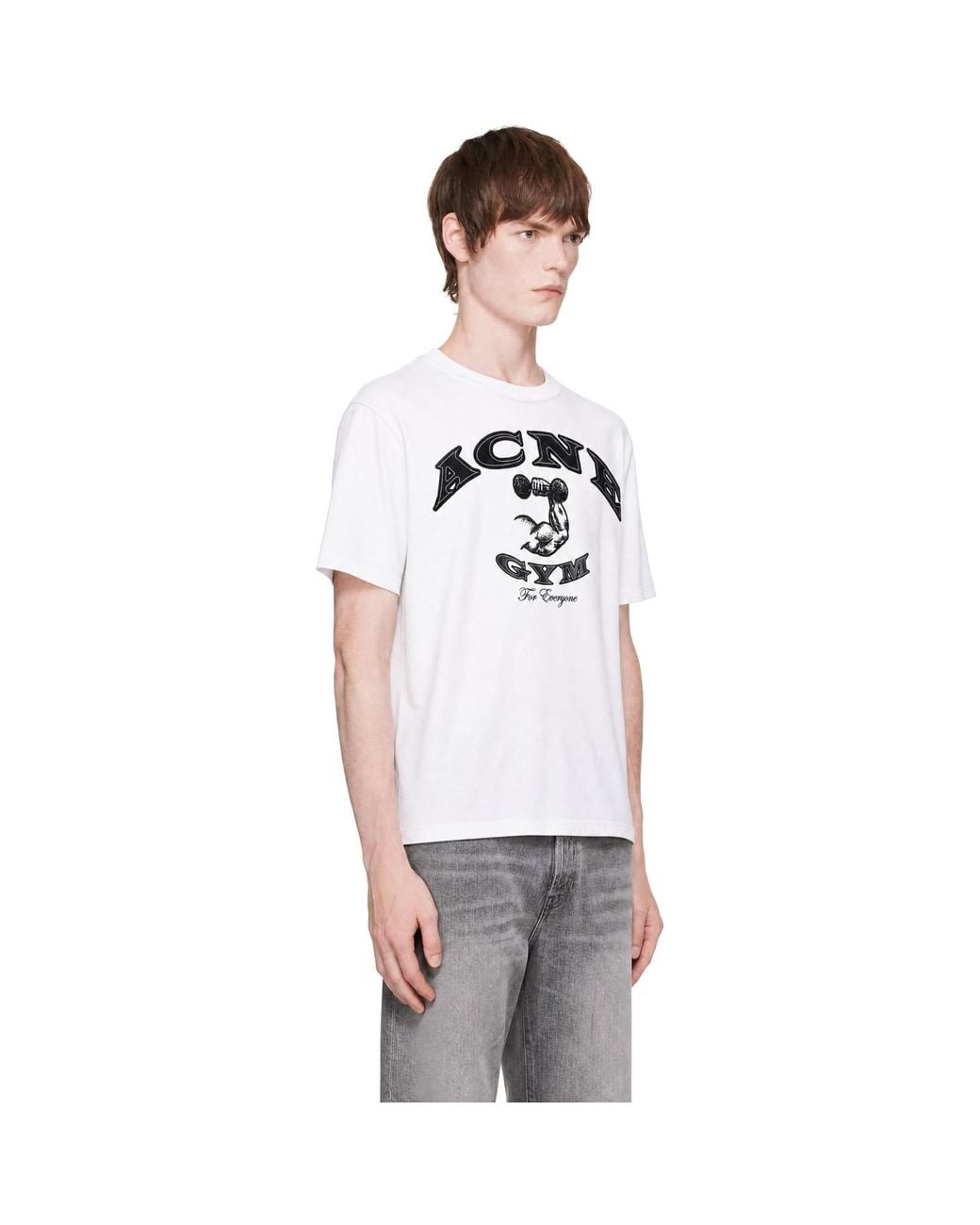Acne White Patch T-Shirt for men