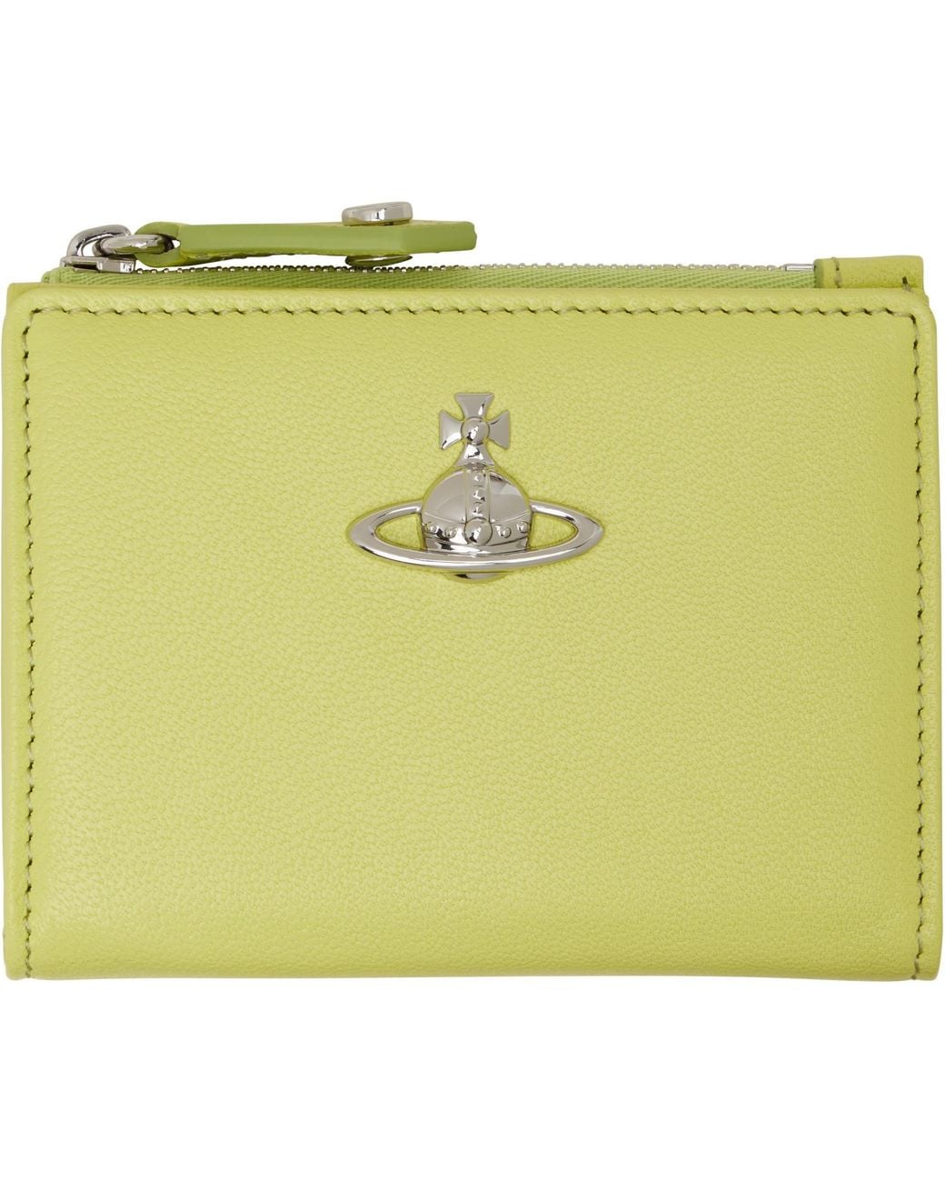 Vivienne Westwood Green Slim Flap Card Holder for men