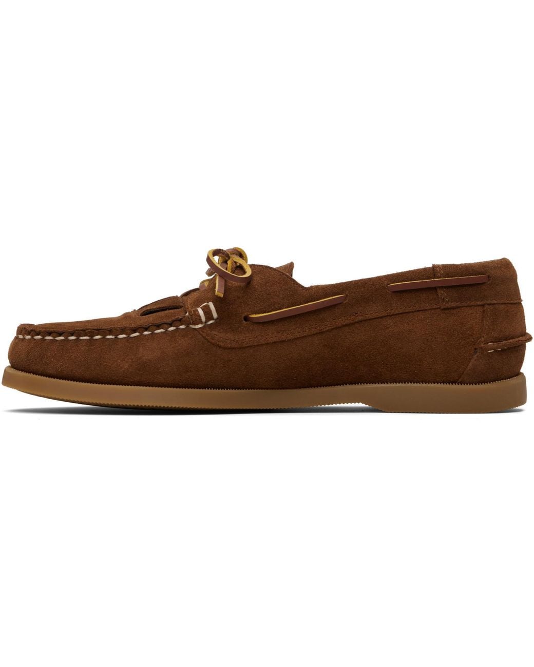 Hereu Brown Tan Saler Nautic Suede Boat Shoes for men