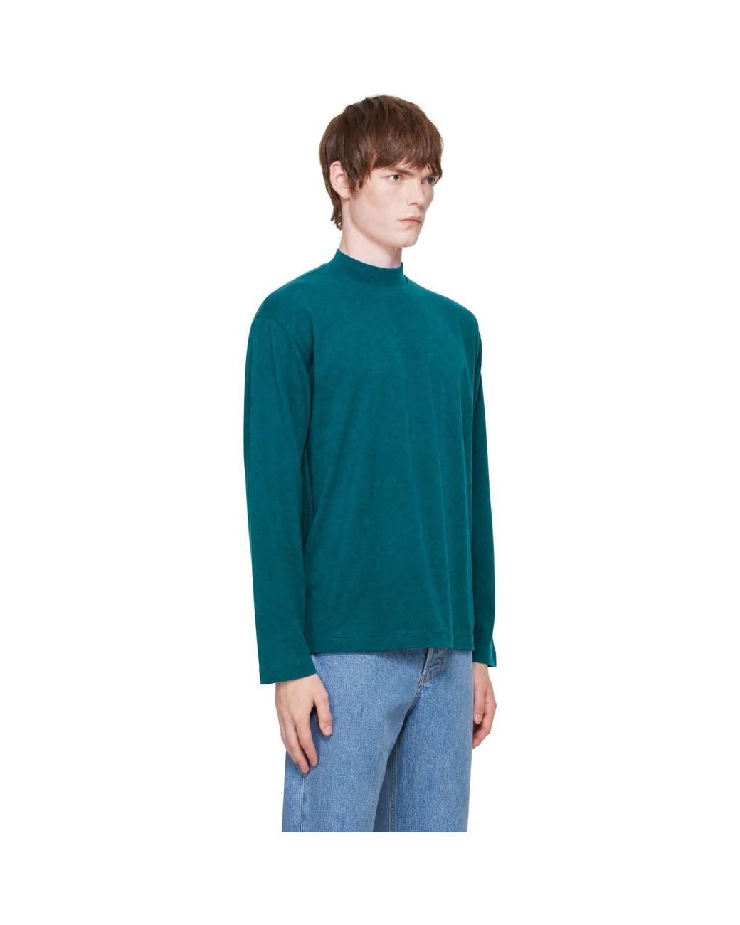 Dries Van Noten Green Long Sleeve T-Shirt for men