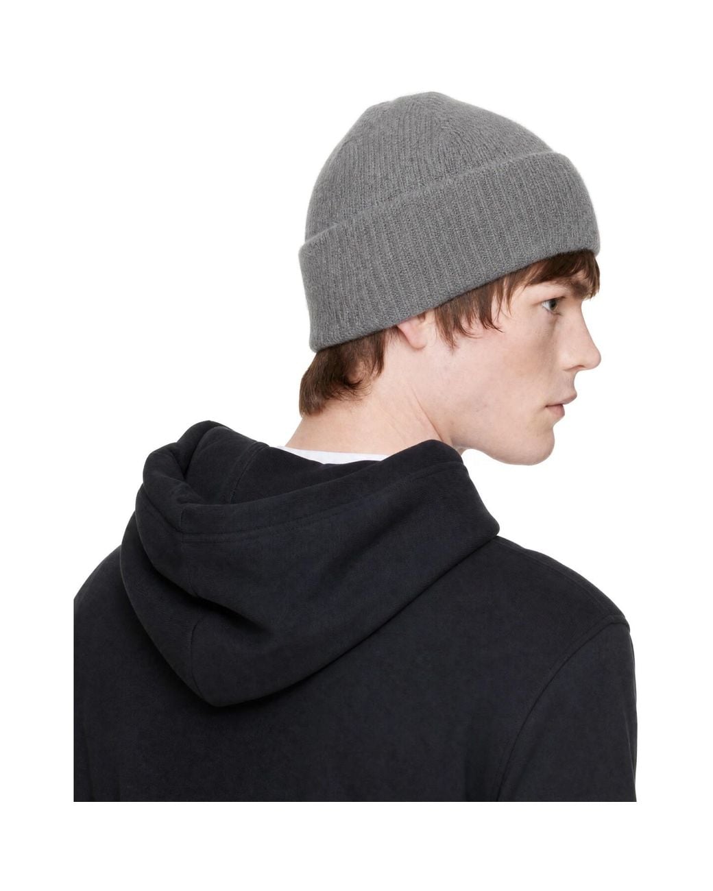 AMI Black Alpaca Ami De Coeur Beanie for men