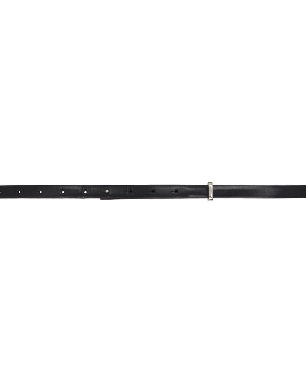 Toga Black Ring Metal Narrow Belt