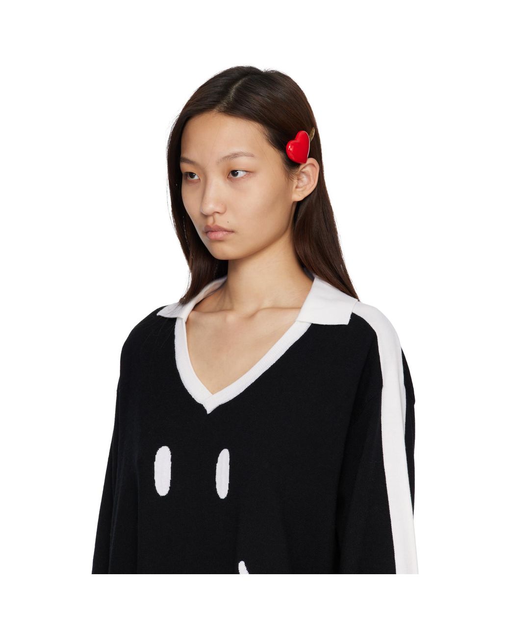 Moschino Red Heart Hair Clip