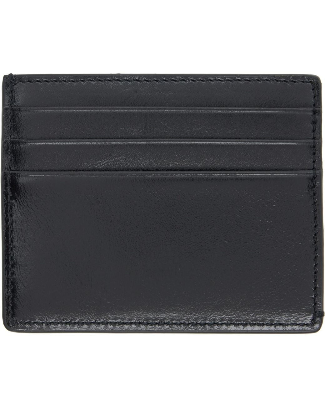 Versace Black Severine Leather Card Holder for men