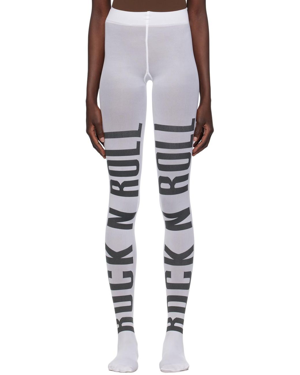 vaquera タイツ vaquera-WhiteBlack-rock-And-