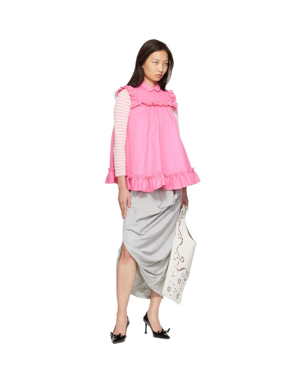 Ans Dostoevner Pink Frilled 'Childhood' Minidress