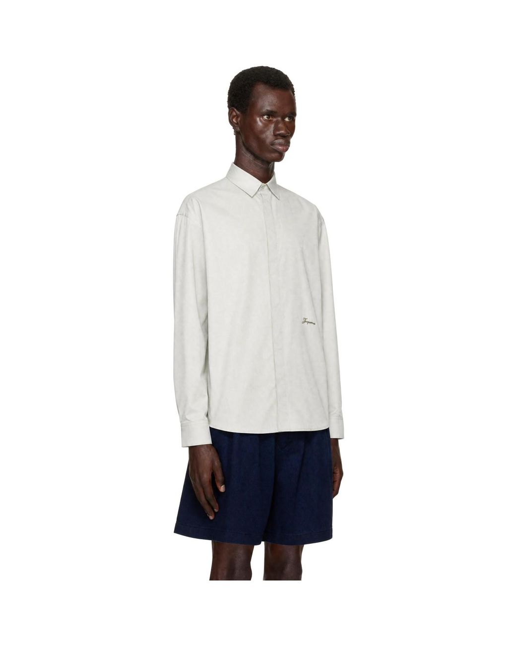 Jacquemus White Khaki 'The Simon' Shirt for men