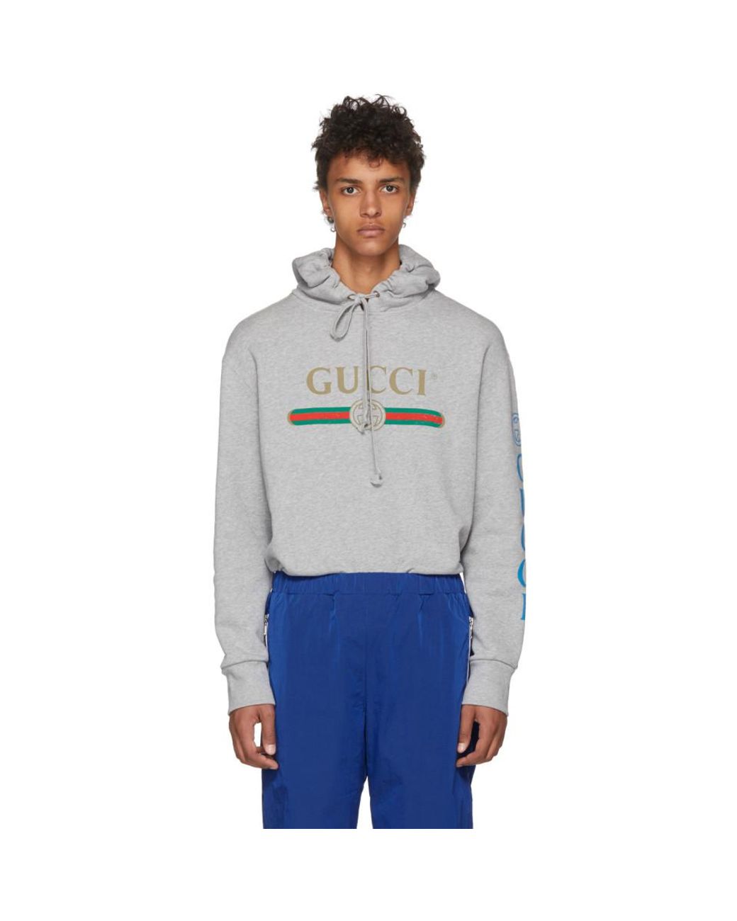 Gucci Grey Dragon Hoodie in Gray for Men | Lyst