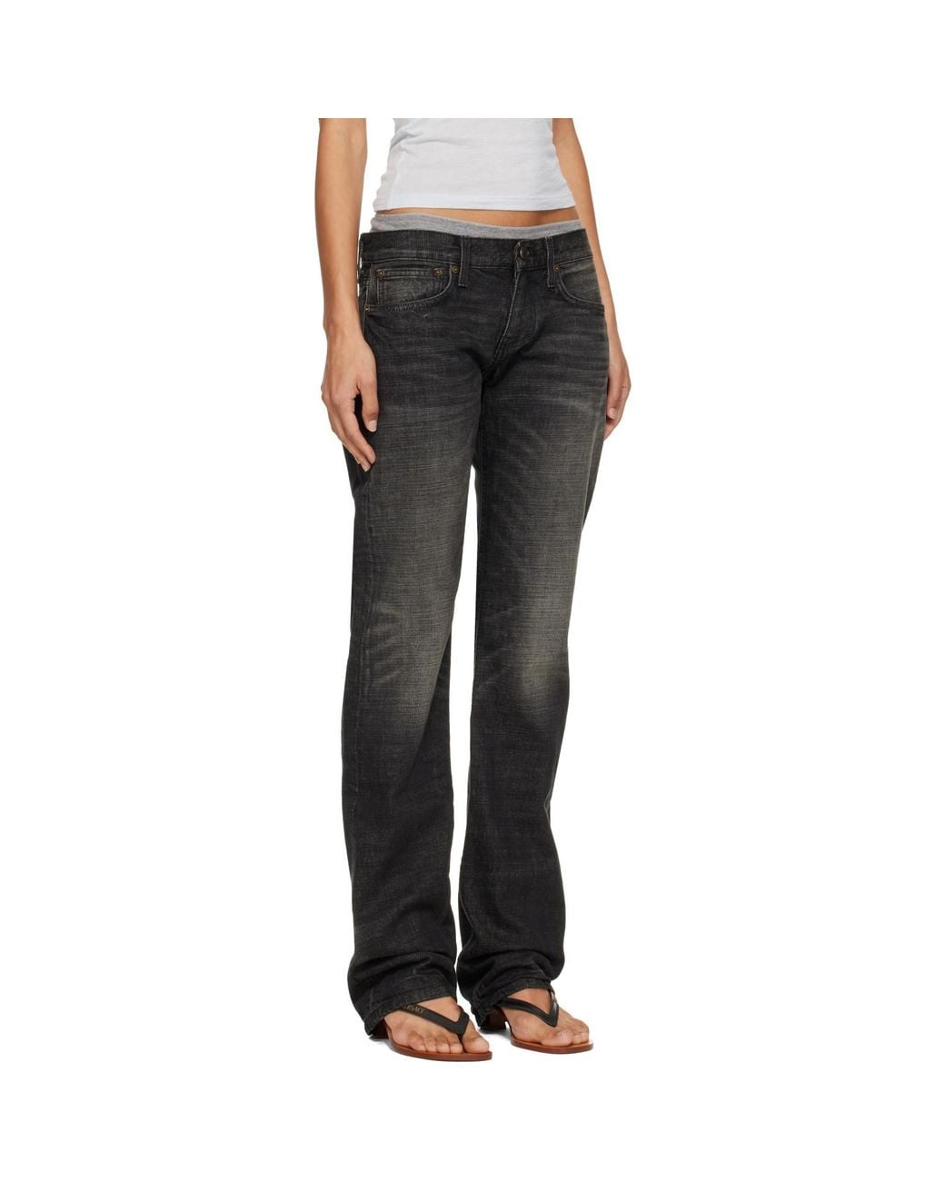Raimundo Langlois Black Ssense Exclusive Slim Straight Jeans