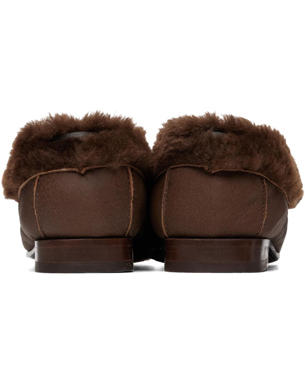 Hereu Brown Tilla Shearling Loafers