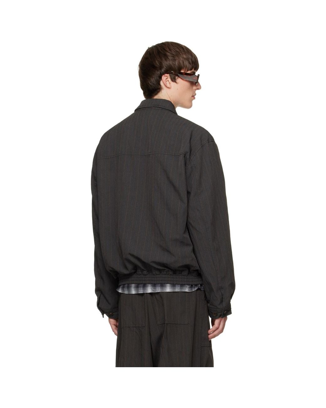 Comme des Garçons Black Herringbone Stripe Jacket for men