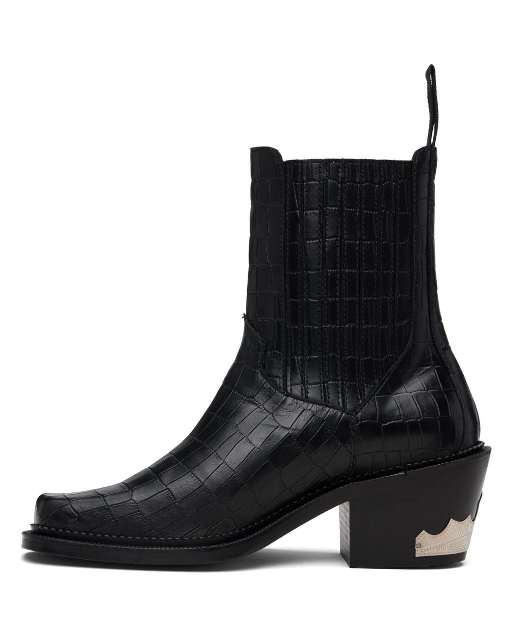 Toga Virilis Black Ssense Exclusive Hardware Chelsea Boots for men