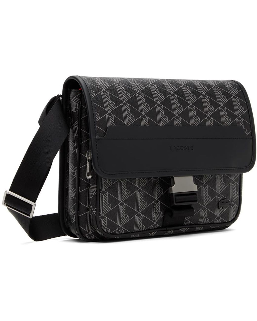 【Lacoste】メンズ スモール ザ ブレンド サッチェル Lacoste Black 'the Blend' Bag for Men | Lyst