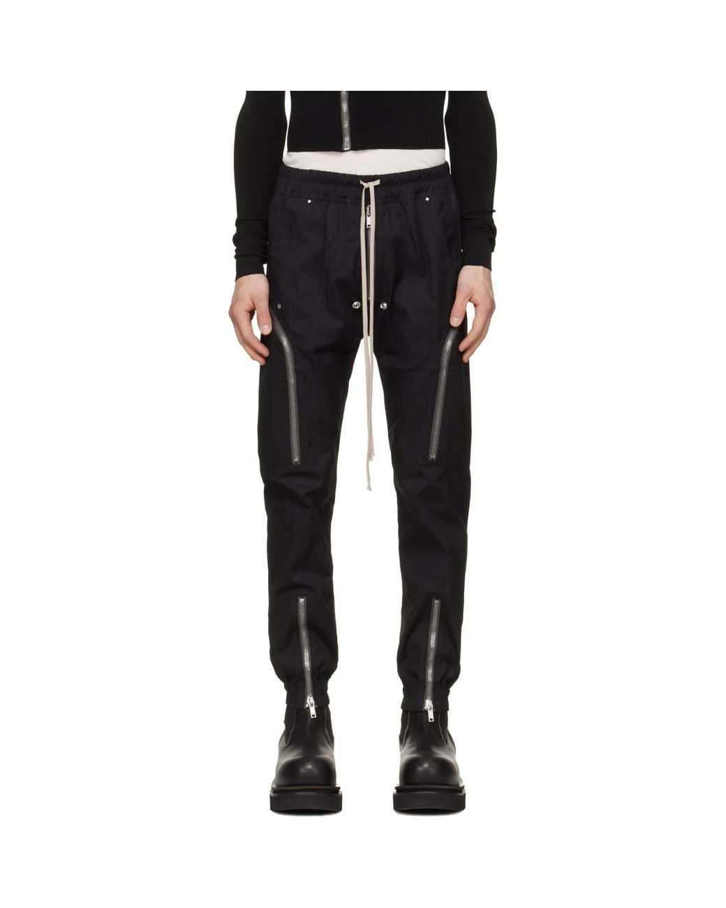 Rick Owens Black Tower Heizer Cargo Pants for men