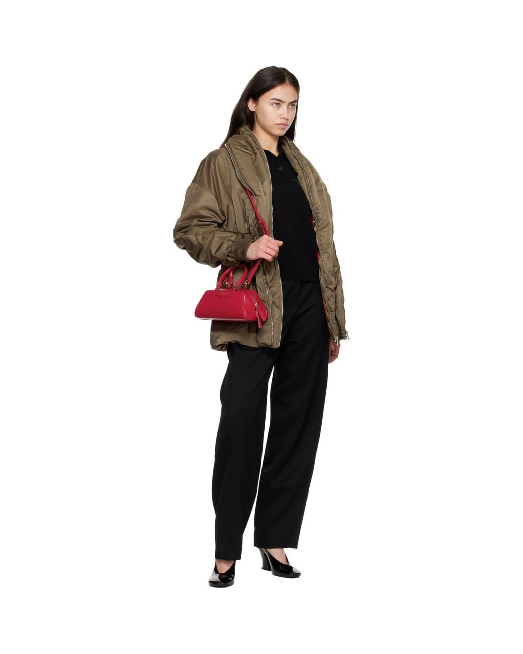 Givenchy Red Mini Antigona East-West Bag