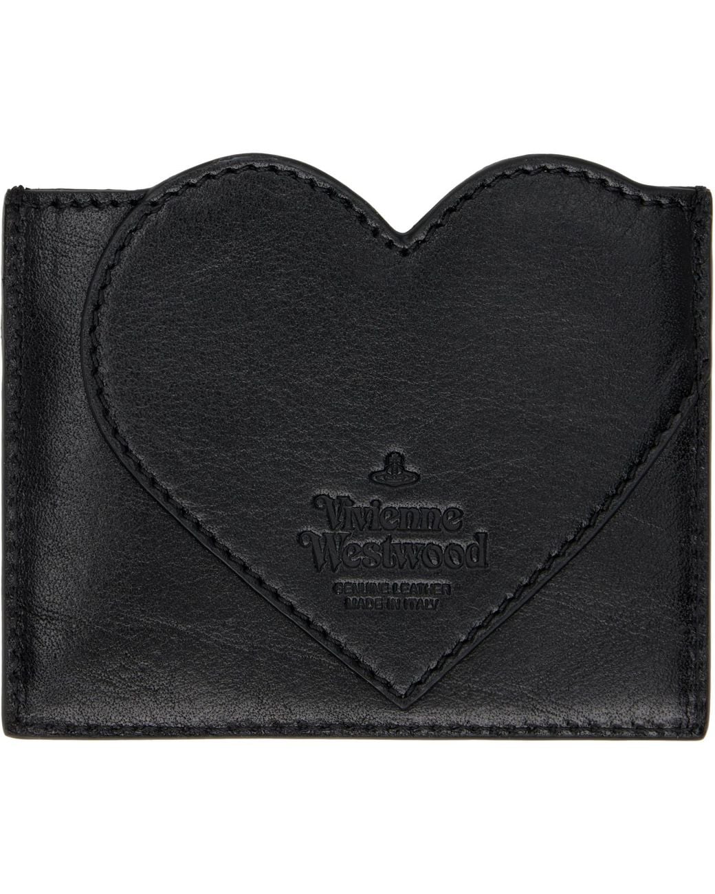 Vivienne Westwood Black Heart Card Holder for men