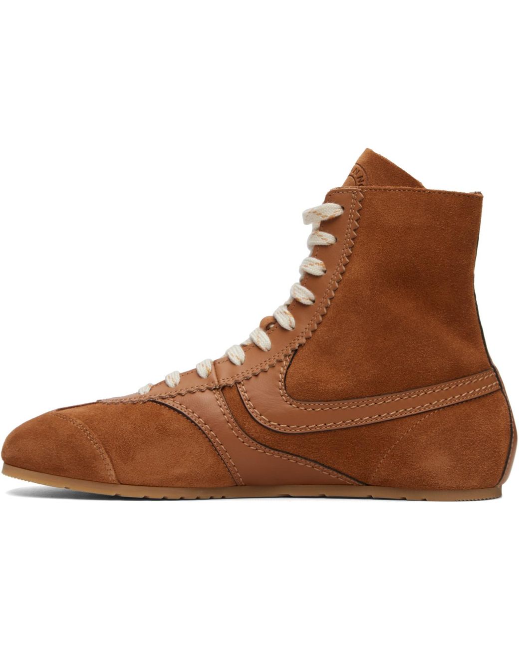 Dries Van Noten Brown Tan Suede Sneakers for men