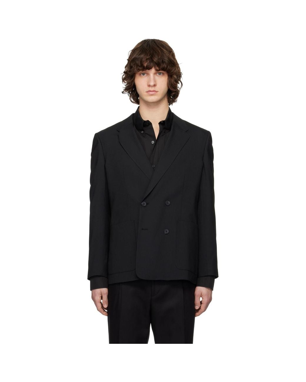 HUGO Black Slim-Fit Blazer for men