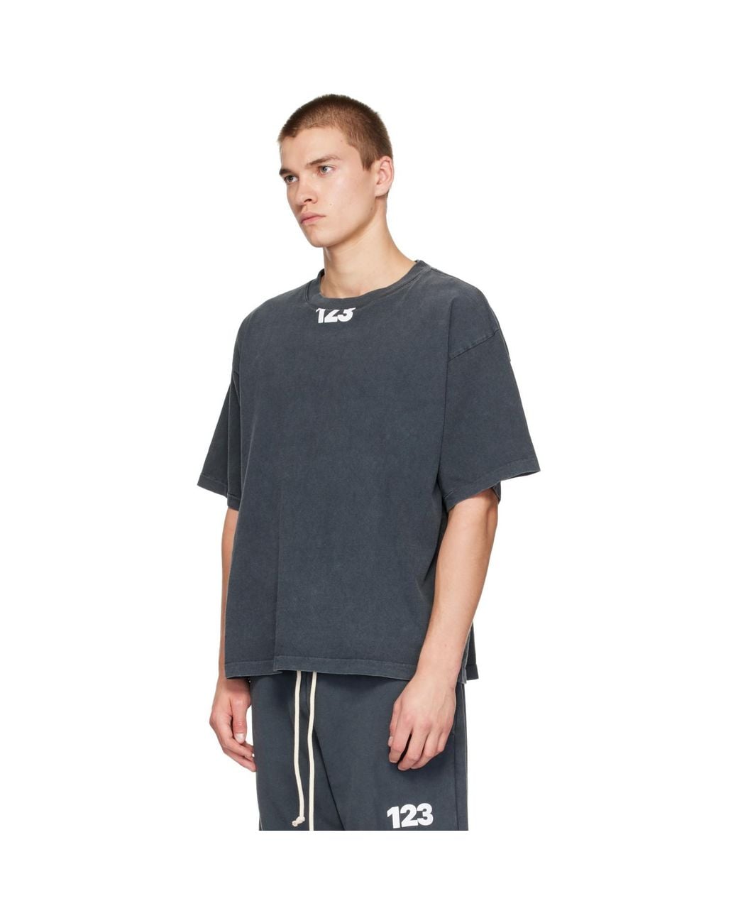 RIVINGTON roi Rebis Blue Uso '123' T-Shirt for men