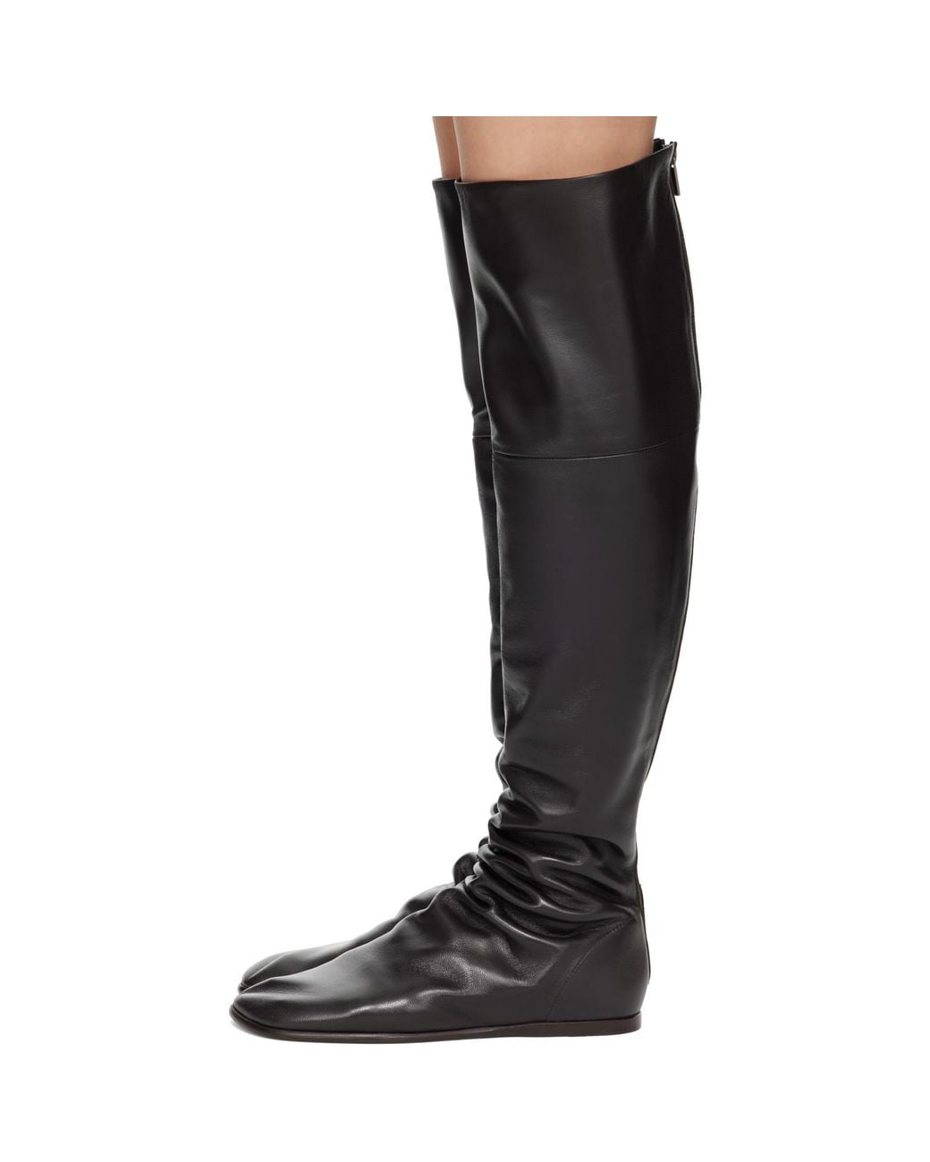 Lemaire Black Knee Top Glove Flat Boots