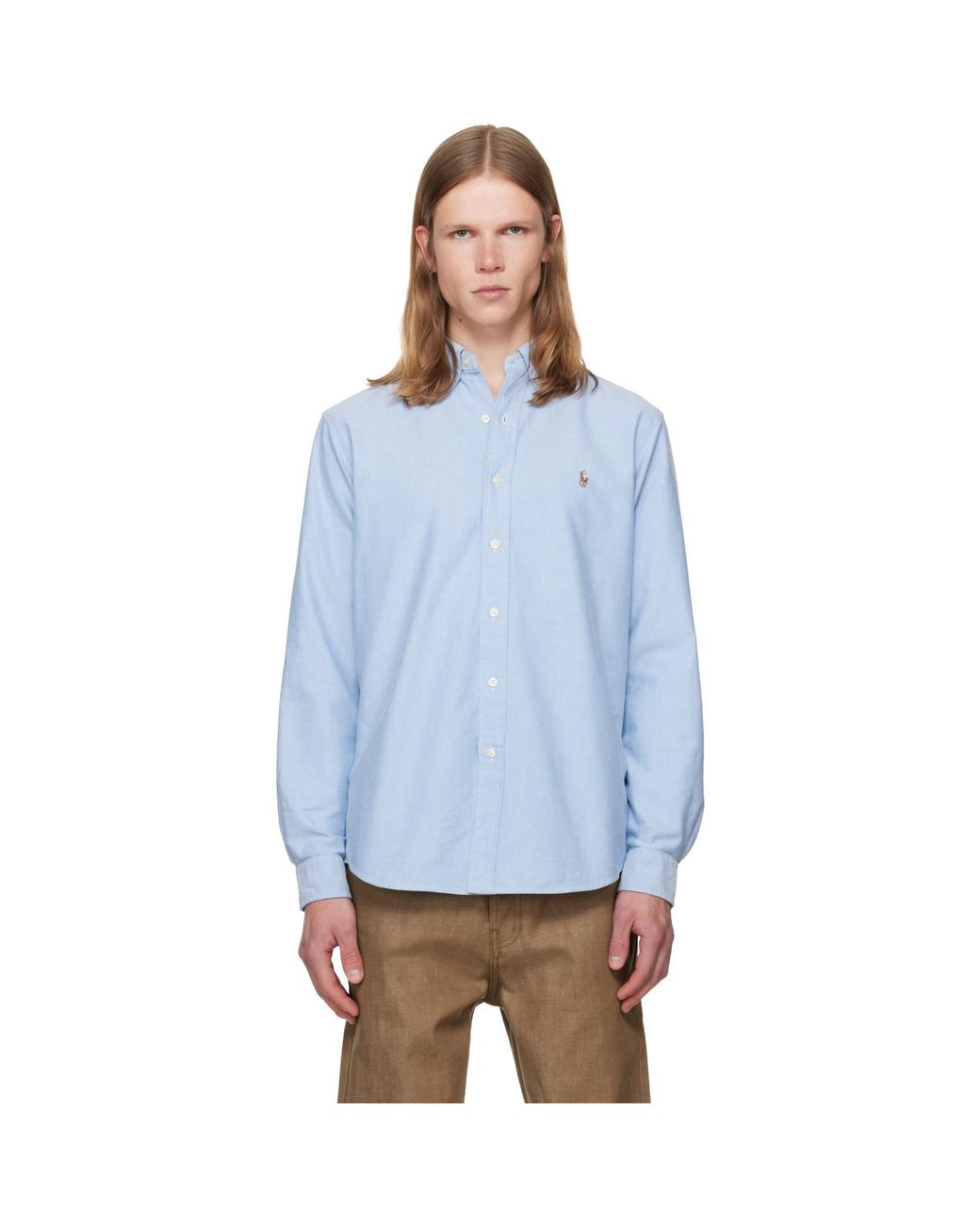 Polo Ralph Lauren Blue 'The Iconic Oxford' Shirt for men