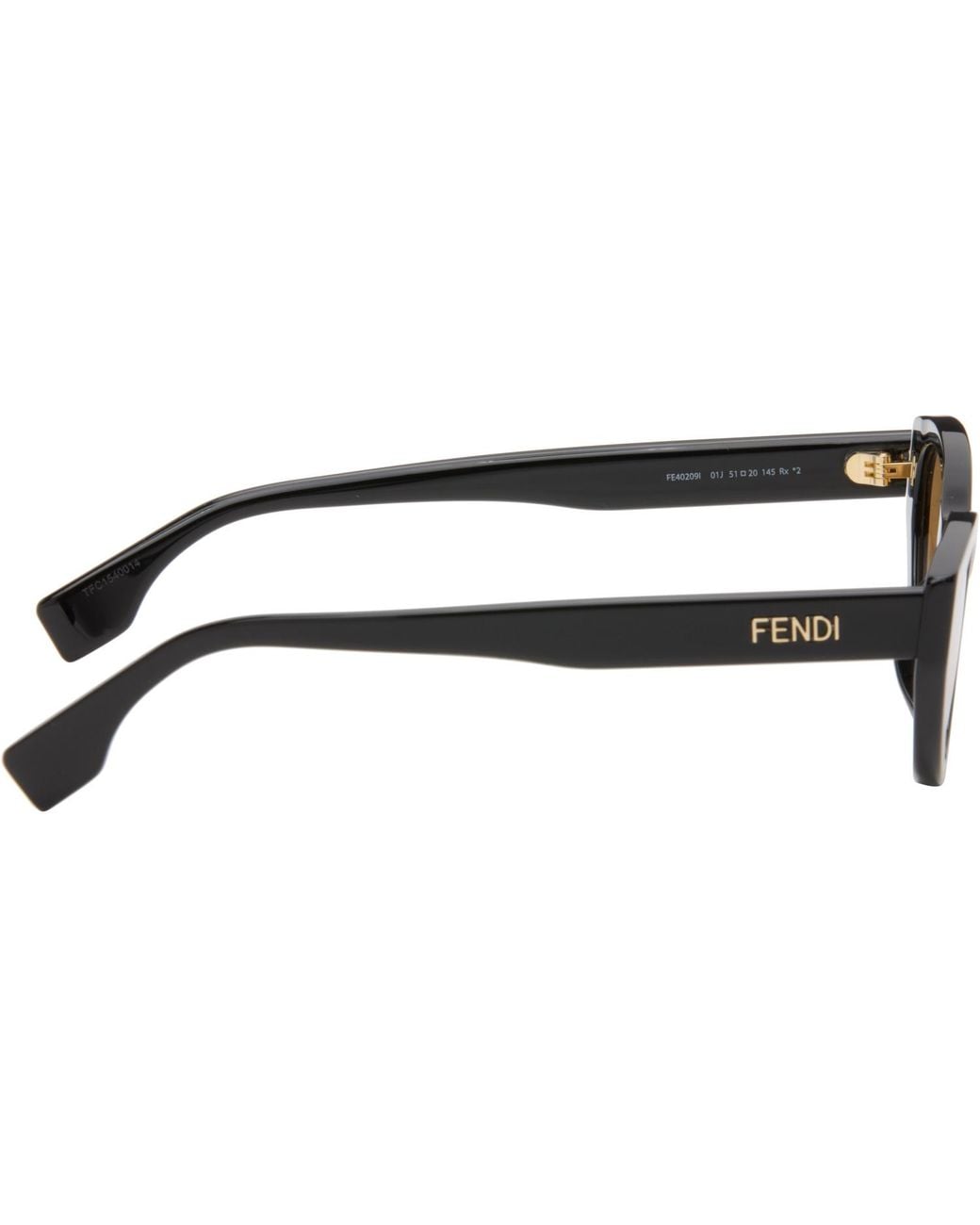 Fendi Brown Lettering Sunglasses